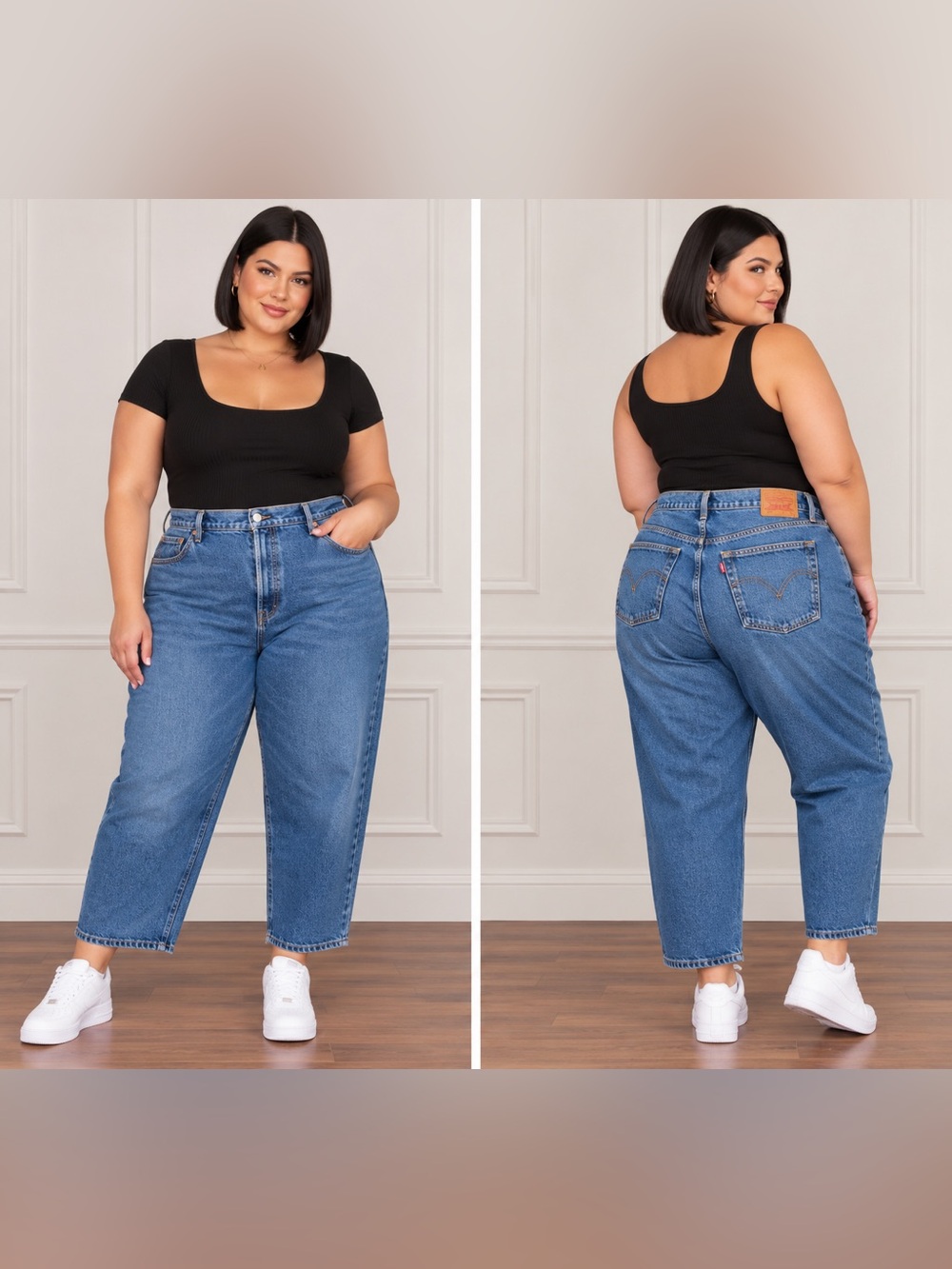Levi's 501 Original Fit Women's Jeans (Plus Size) in a medium wash